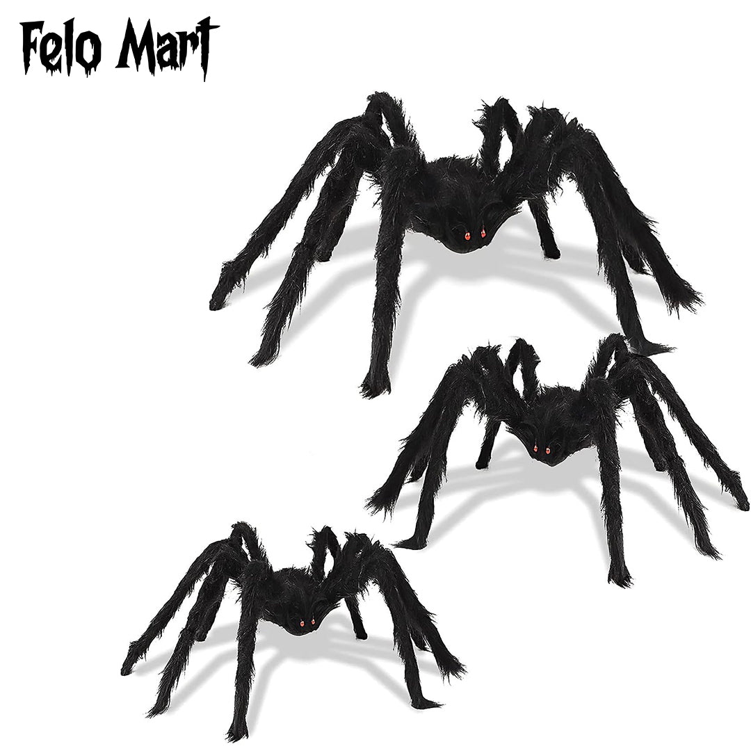 Giant Black Plush Spider Decoration