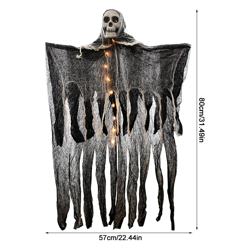 Ghost LED Light Glow Skull Ornaments