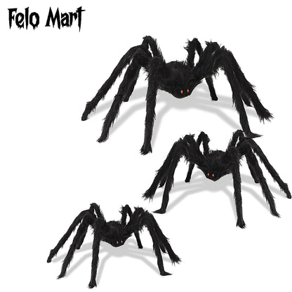 Giant Black Plush Spider Decoration