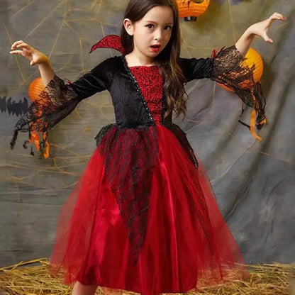 Girls Halloween Vampire Princess Costume