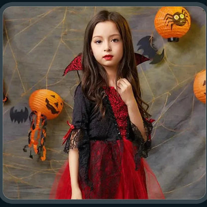 Girls Halloween Vampire Princess Costume