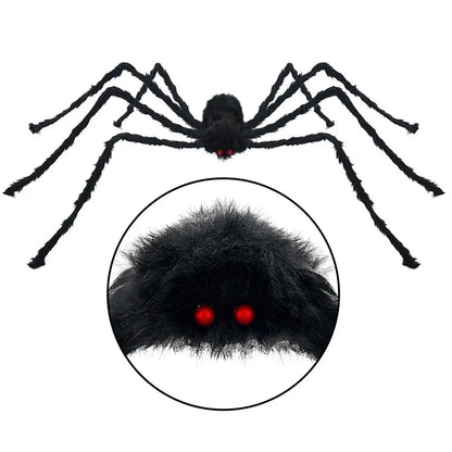 Giant Black Plush Spider Decoration