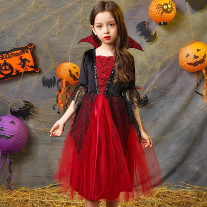Girls Halloween Vampire Princess Costume